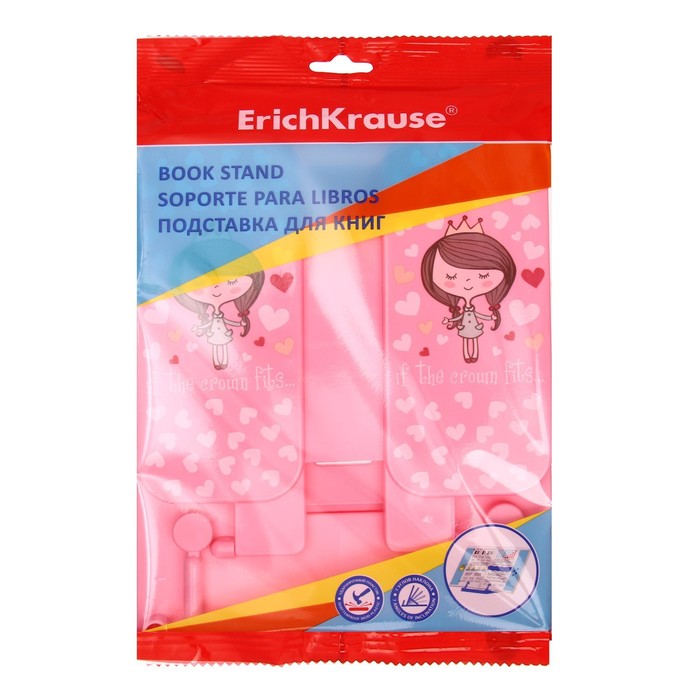 

Подставка для книг ErichKrause Pastel Princess, пластик, розовая