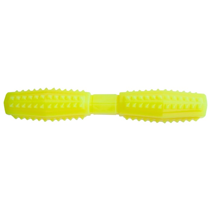 цена Игрушка Палка литая с шипами Зооник, 28 см, пластикат, желтая