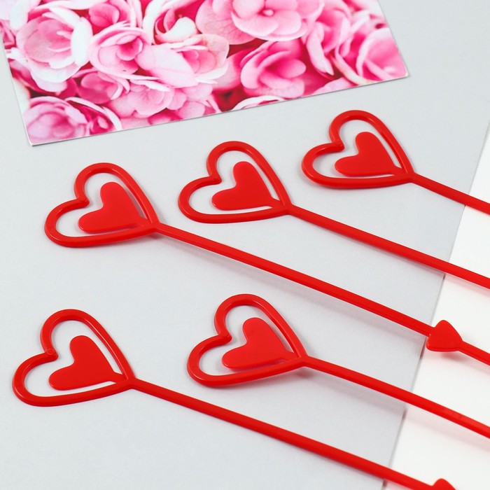 Держатель для открытки букет "Красный", 34см 9378458