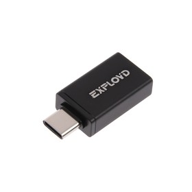 Переходник Exployd EX-AD-297, с Type-C на USB, музыка + гарнитура, черный Ош