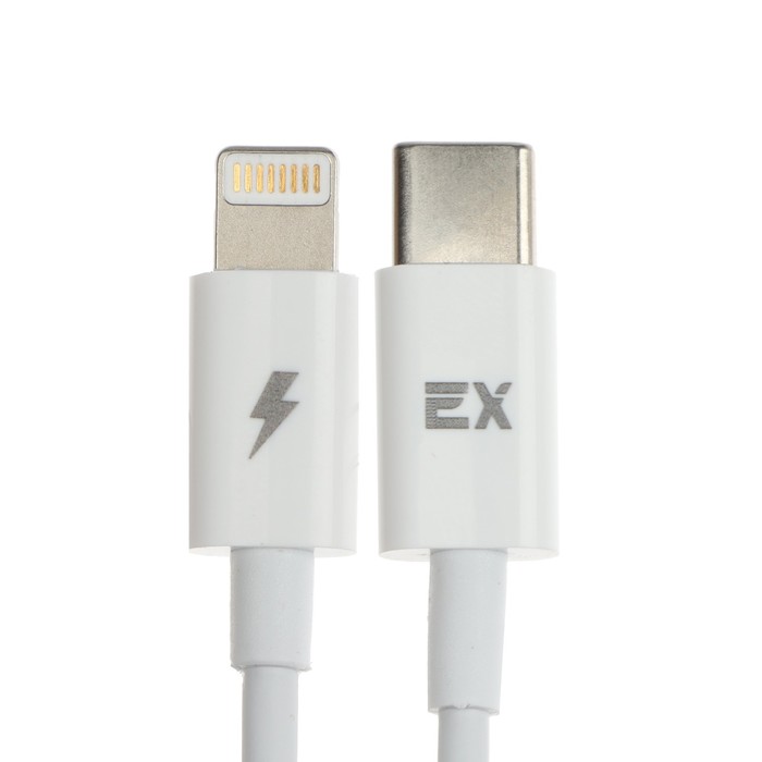 

Кабель Exployd EX-K-1164, Type-C-PD - Lightning, 3 А, 1 м, белый