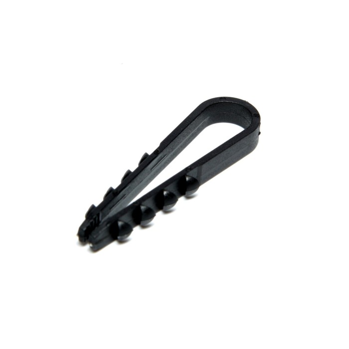 фото Дюбель-хомут "тундра", для круглого кабеля, нейлоновый, 5-10 мм, черный, 100 шт