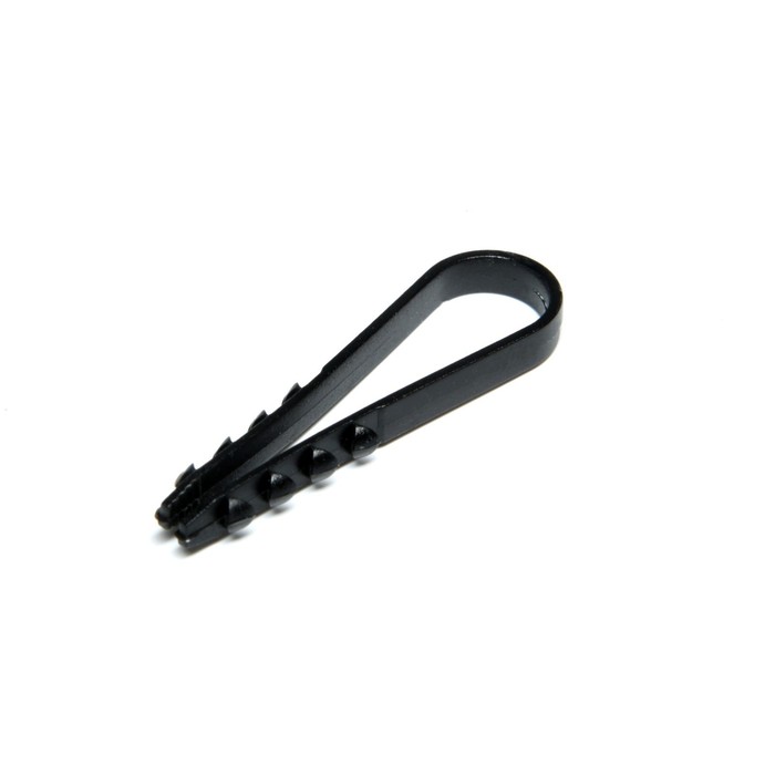 фото Дюбель-хомут "тундра", для круглого кабеля, нейлоновый, 11-18 мм, черный, 100 шт