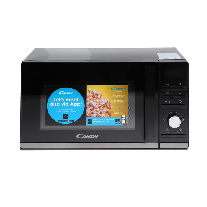 

Микроволновая печь Candy CMGA20TNDB-07, 700 Вт, 20 л, 10 режимов, чёрно-серебристая