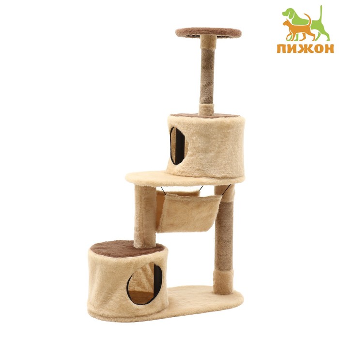 

Комплекс для кошек с когтеточкой, разборный, 3 уровня, 72 х 36 х 124,5 см, бежевый