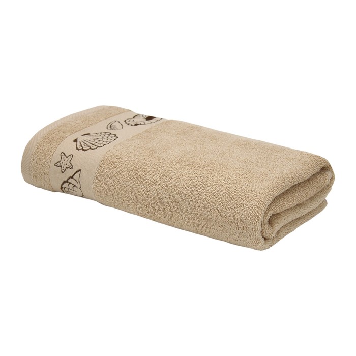 Махровое полотенце «Лагуна» размер, 50x80 см, цвет бежевый