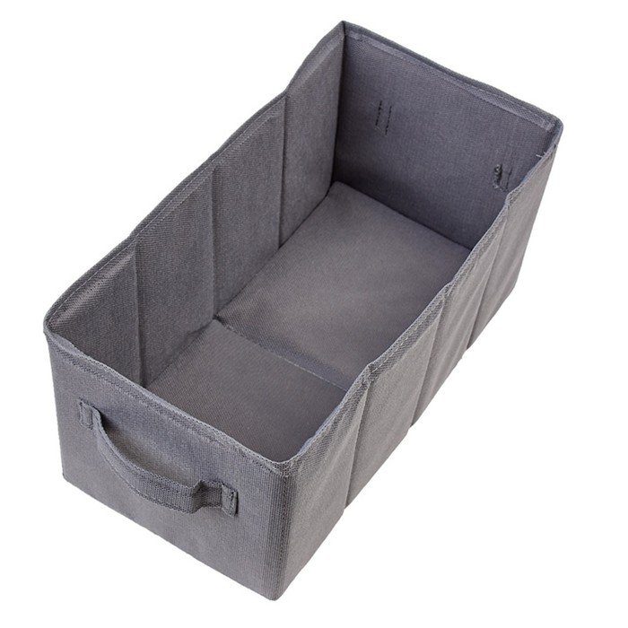 Короб для хранения вещей Polini Home, 15х15х30 см, серый короб для хранения вещей войлок l серый