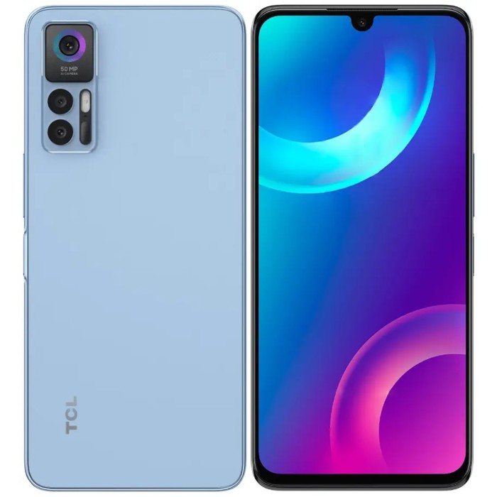 Смартфон TCL 30, 6.7, 4 Гб, 64 Гб, 50 Мп, 8 Мп, 2 Sim, LTE, 5000 мАч, синий смартфон realme narzo 50i prime 6 5 4 гб 64 гб 8 мп 5 мп 5000 мач зеленый