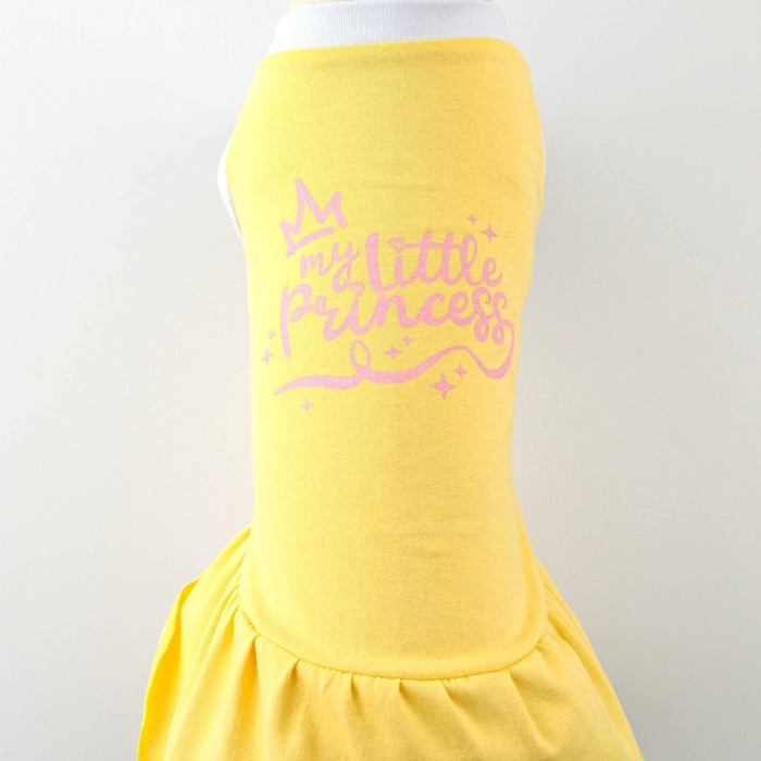 Платье для собак (кулирка), размер XS, жёлтое
