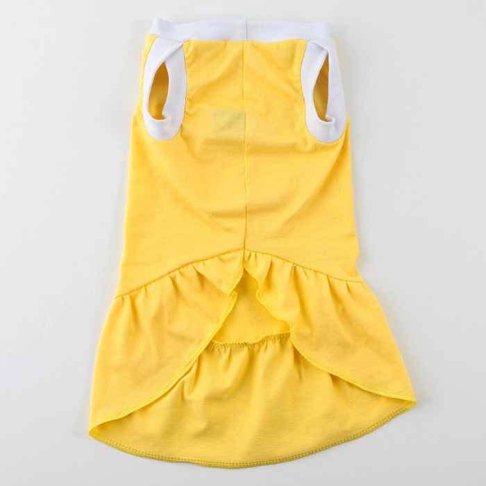 Платье для собак (кулирка), размер XS, жёлтое