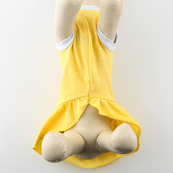 Платье для собак (кулирка), размер S, жёлтое
