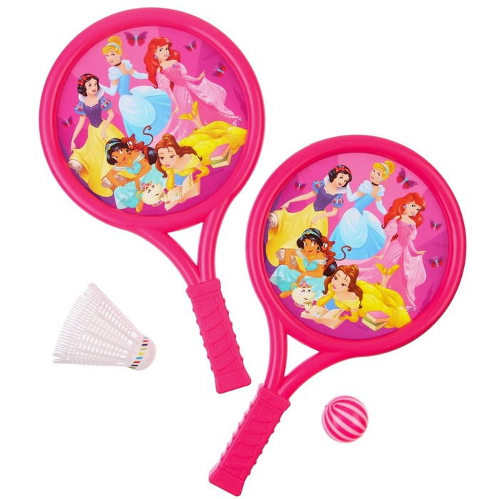 Набор игровой, ракетки, воланчик и мячик, Принцессы, Disney 1toy набор для тенниса ракетки мячик коробка