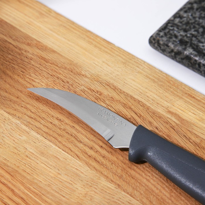 Нож кухонный "TRAMONTINA Plenus" для овощей, лезвие 7,5 см, цвет серый