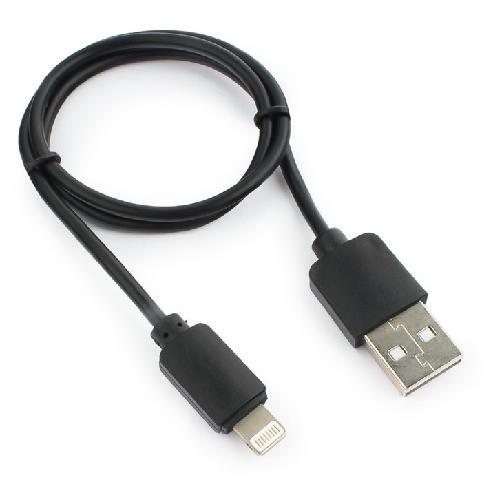 

Кабель Cablexpert GCC-USB2-AP2-0.5M, Lightning - USB, 0.5 м, зарядка+передача данных, черный