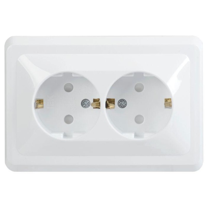 

Розетка IEK ERV24-K01-16-DM Вега, СП, 2 розетки, с заземлением