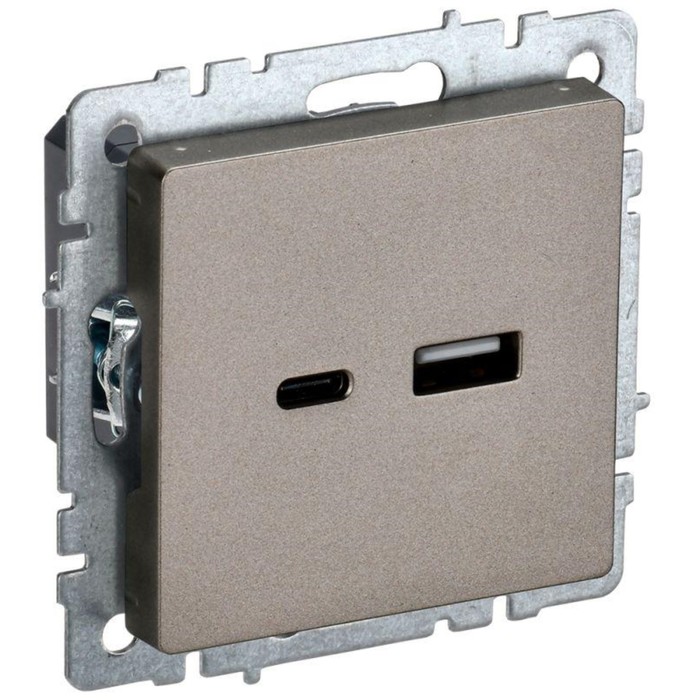 

Розетка IEK BR-U22-018-K37 BRITE, шампань