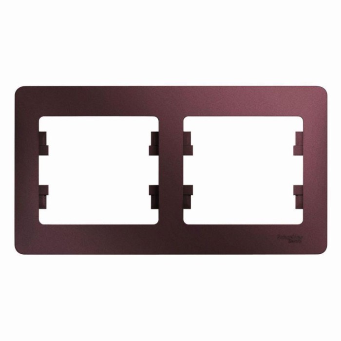 Рамка для розетки/выключателя SchE GSL001102 Glossa, горизонтальная, цвет баклажан