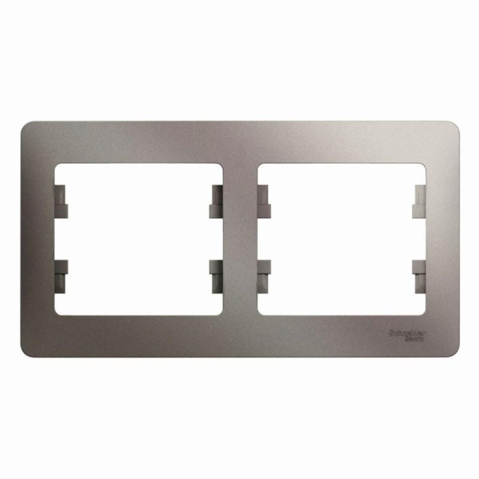 Рамка для розетки/выключателя SchE GSL001202 Glossa, горизонтальная, цвет платина