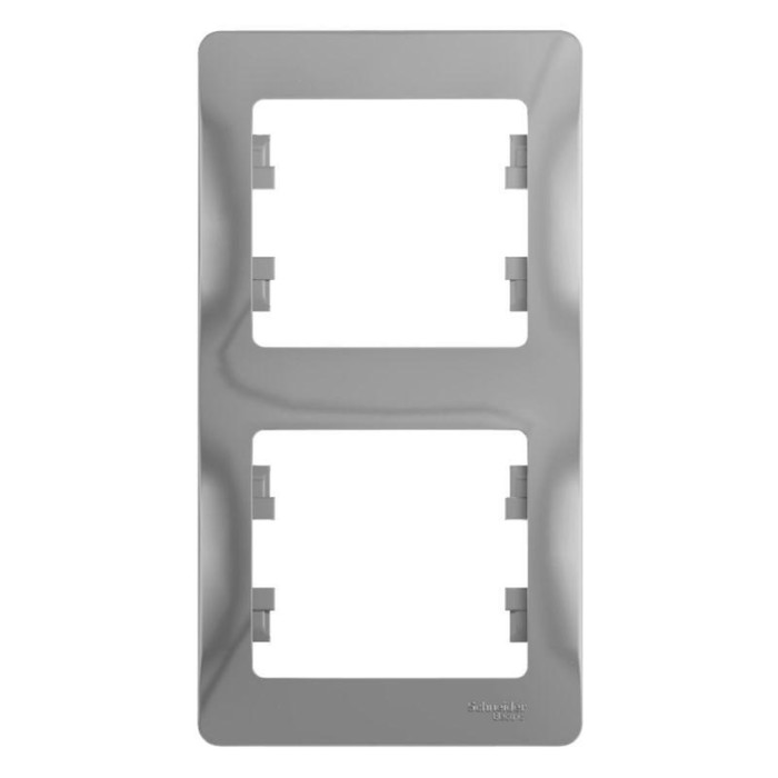 Рамка для розетки/выключателя SchE GSL000306 Glossa, вертикальная, алюминий