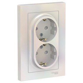 

Розетка SchE ATN000426 AtlasDesign, СП, 2 розетки, IP20