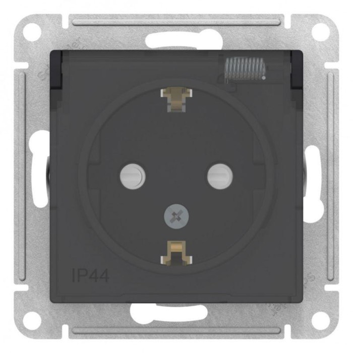 Розетка SchE ATN441046 AtlasDesign, СП, с заземлением розетка ekf ewv10 124 20 proxima сп 1 розетка с заземлением