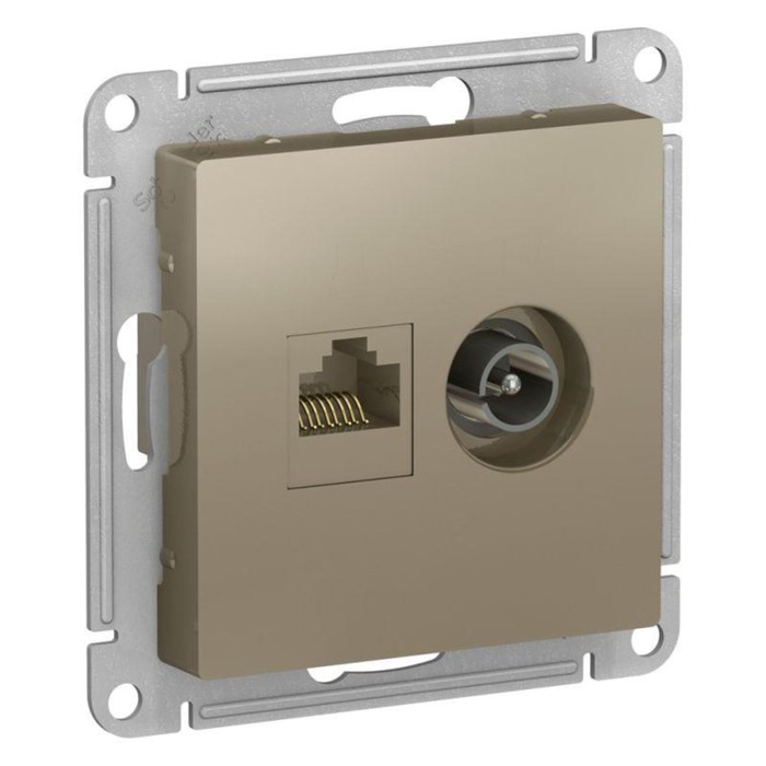 

Розетка компьютерная SchE ATN000589 AtlasDesign 2 розетки,AtlasDesign RJ45, кат.5E,