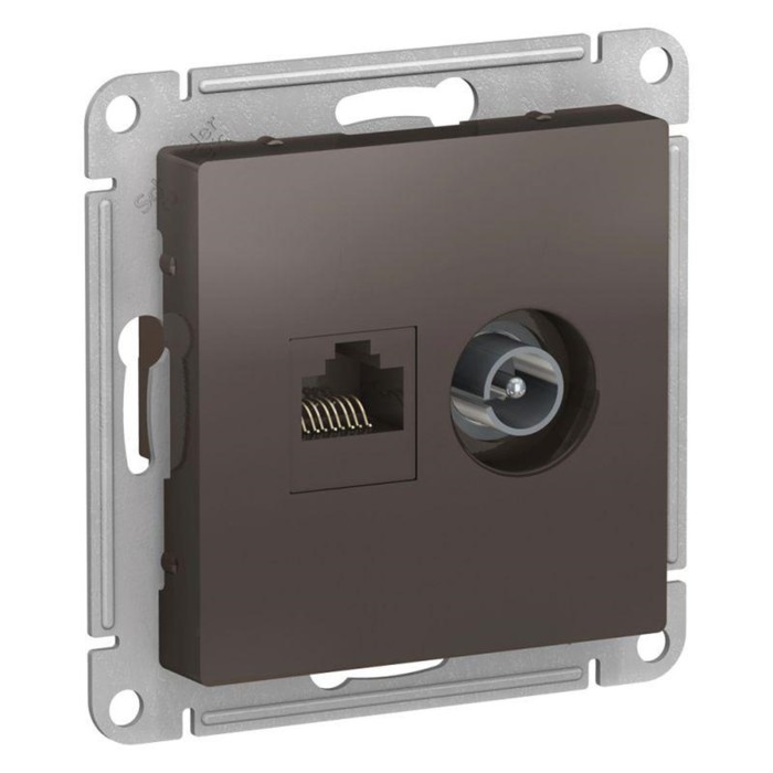 

Розетка компьютерная SchE ATN000689 AtlasDesign 2 розетки,AtlasDesign RJ45, кат.5E,