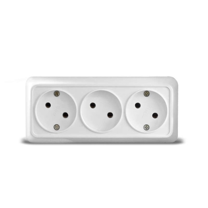 

Розетка Universal 1160 Олимп, ОП, 3 розетки, IP20
