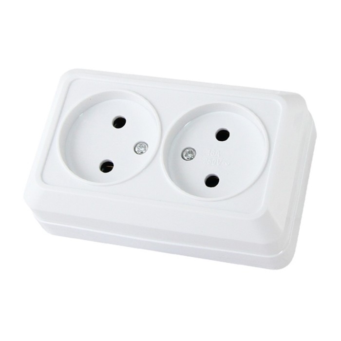 

Розетка Makel 45117, ОП, 2 розетки, IP20