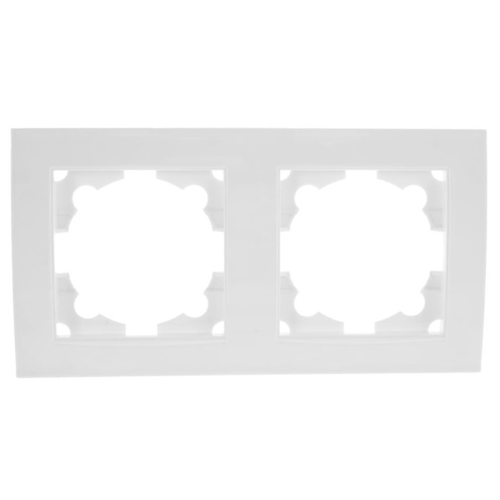 Рамка для розетки/выключателя UNIVersal 7947465 Бриллиант, горизонтальная, цвет белый