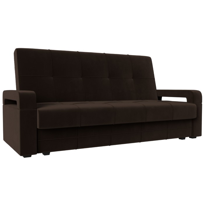 Прямой диван «Гермес лайт», механизм книжка, микровельвет, цвет коричневый диван прямой смарт лион эконом блю лайт книжка а0381271967