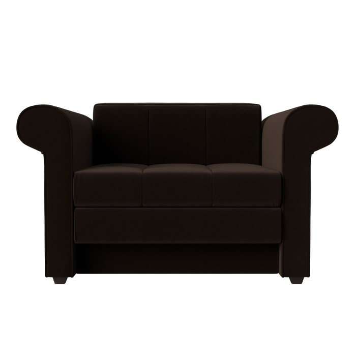 фото Кресло-кровать «берли», механизм еврософа, микровельвет, цвет коричневый