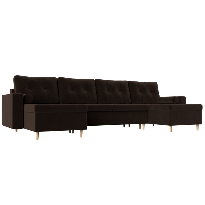 П-образный диван «Белфаст», механизм пантограф, микровельвет, цвет коричневый п образный диван софия механизм пантограф микровельвет цвет бежевый