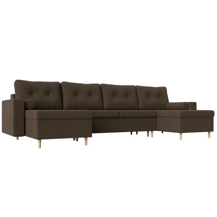 П-образный диван «Белфаст», механизм пантограф, рогожка, цвет коричневый п образный диван софия механизм пантограф рогожка цвет серый