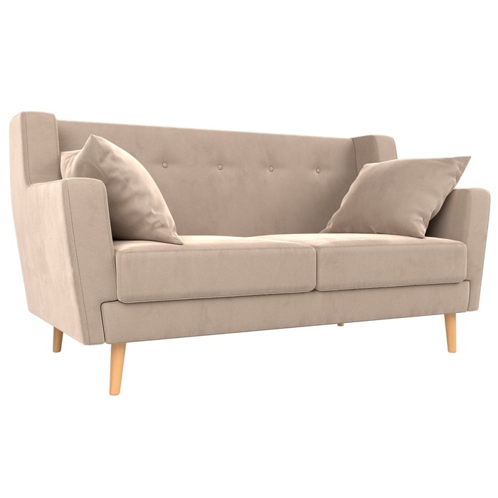 Прямой диван «Брайтон 2», велюр, цвет бежевый прямой диван брайтон 2 велюр