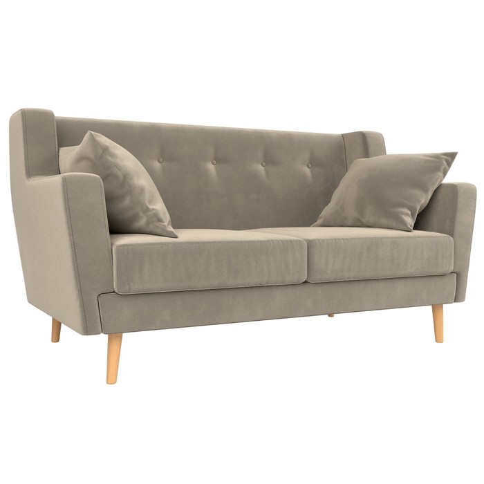Прямой диван «Брайтон 2», микровельвет, цвет бежевый прямой диван брайтон 2 люкс микровельвет