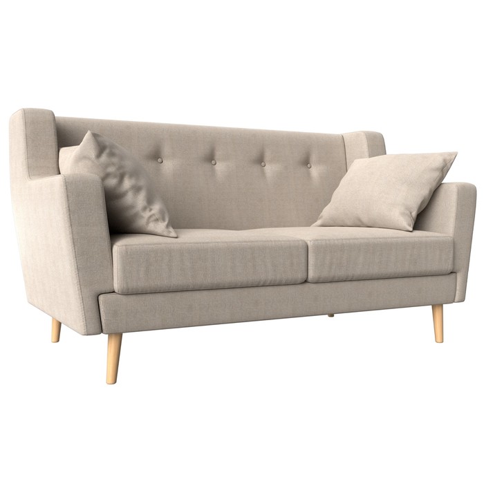 Прямой диван «Брайтон 2», рогожка, цвет бежевый прямой диван брайтон 2 велюр цвет бежевый
