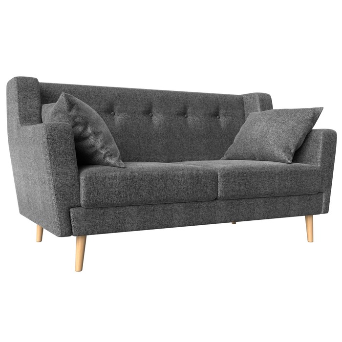 Прямой диван «Брайтон 2», рогожка, цвет серый диван тканевый прямой брайтон mebelvia серый рогожка лдсп