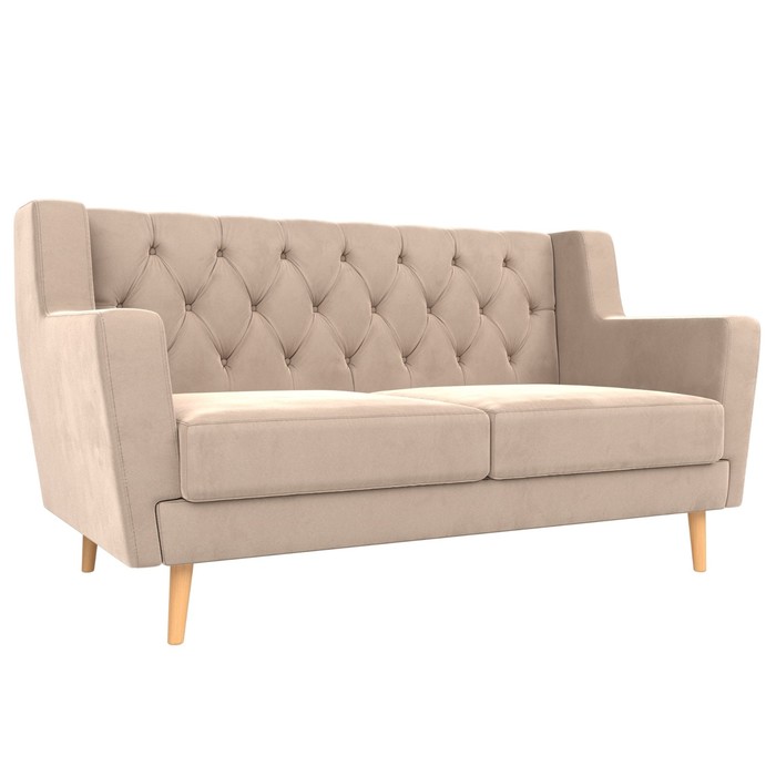 Прямой диван «Брайтон 2 Люкс», велюр, цвет бежевый прямой диван римини люкс велюр