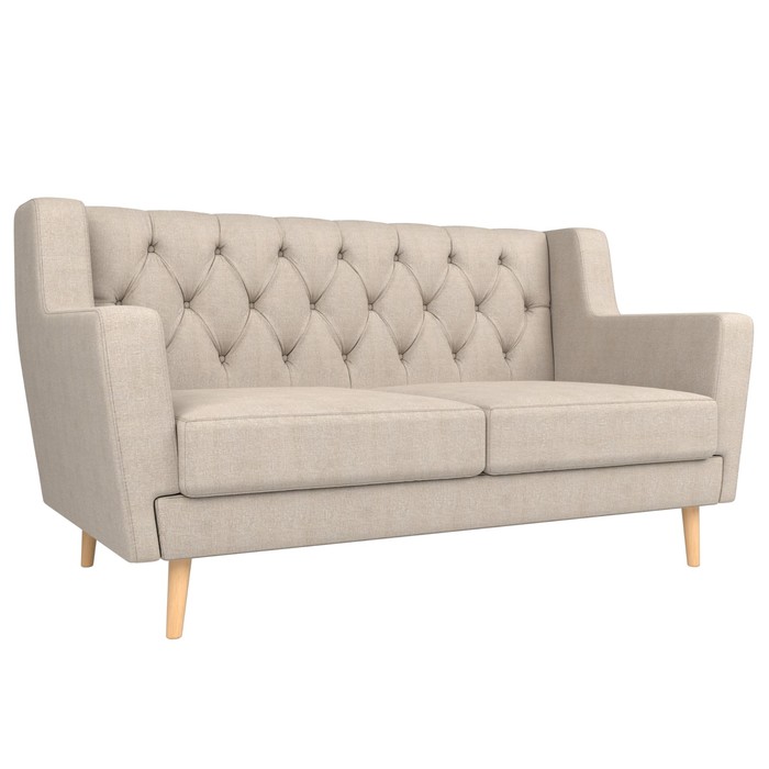 Прямой диван «Брайтон 2 Люкс», рогожка, цвет бежевый прямой диван брайтон 3 люкс экокожа цвет бежевый