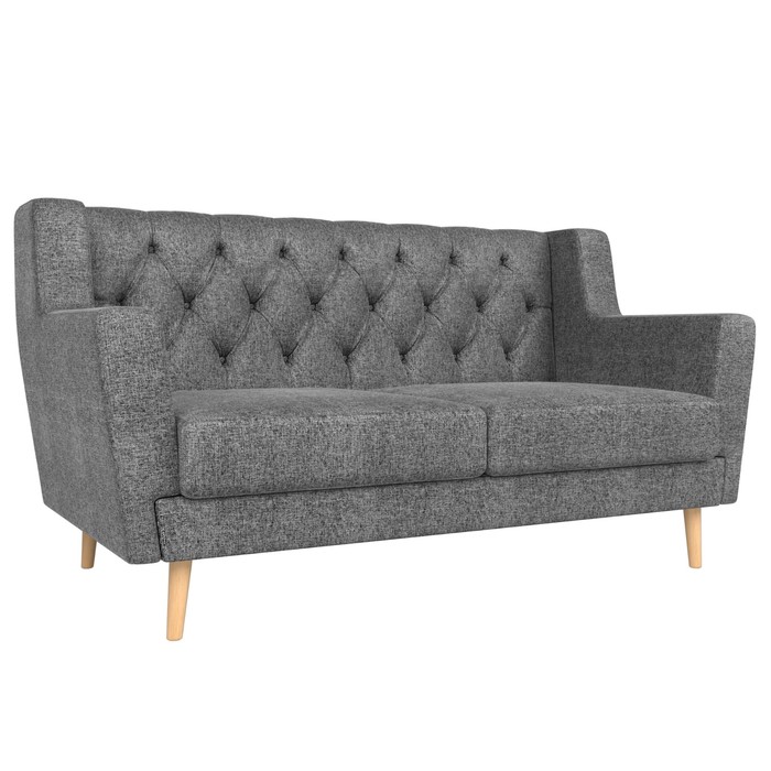 Прямой диван «Брайтон 2 Люкс», рогожка, цвет серый прямой диван брайтон 2 люкс велюр цвет серый