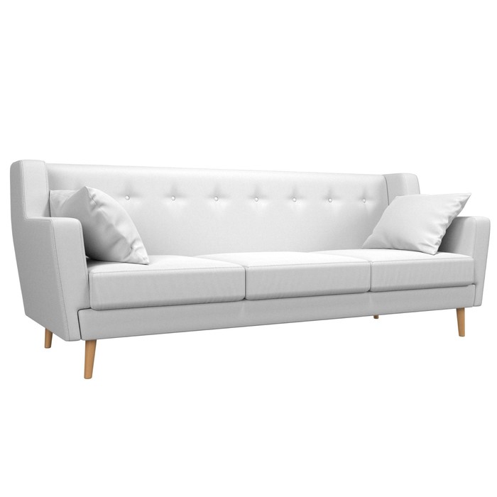 Прямой диван «Брайтон 3», экокожа, цвет белый прямой диван брайтон 3 люкс экокожа