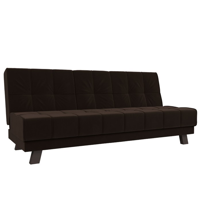 Прямой диван «Винсент», механизм книжка, микровельвет, цвет коричневый прямой диван винсент механизм книжка микровельвет цвет чёрный