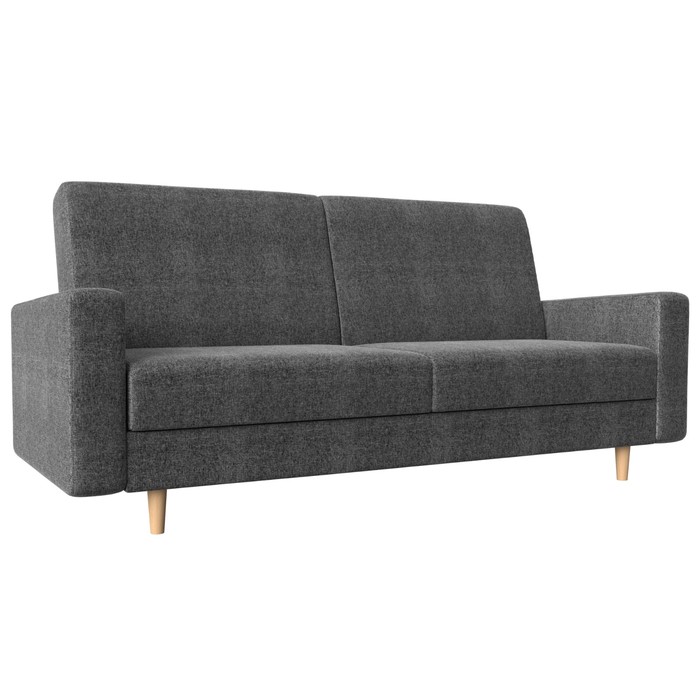 Прямой диван «Бонн», механизм книжка, рогожка, цвет серый