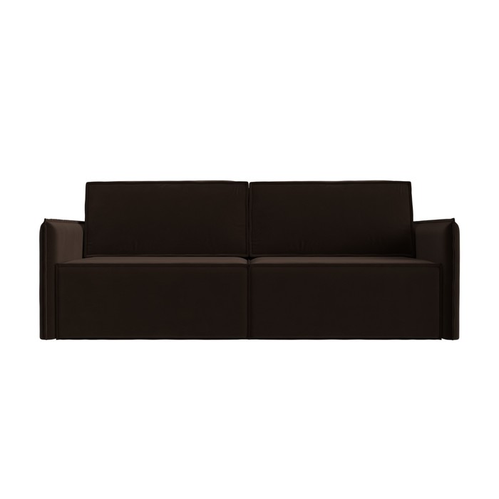 Прямой диван «Либерти», механизм еврокнижка, микровельвет, цвет коричневый прямой диван прага классик механизм еврокнижка микровельвет цвет коричневый