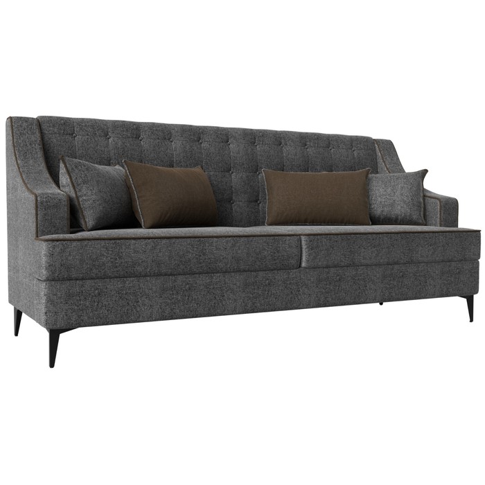 Прямой диван «Марк», рогожка, цвет серый / коричневый прямой диван артмебель картес рогожка серый