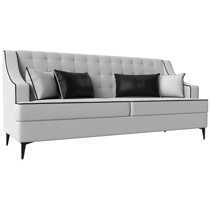 Прямой диван «Марк», экокожа, цвет белый / чёрный прямой диван марк экокожа цвет белый чёрный