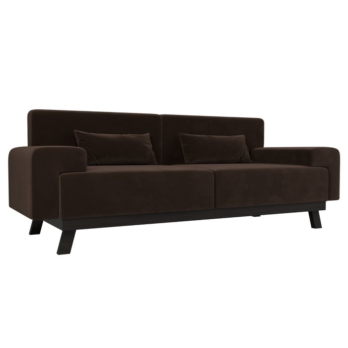 Прямой диван «Мюнхен», микровельвет, цвет коричневый прямой диван мюнхен люкс микровельвет цвет бежевый