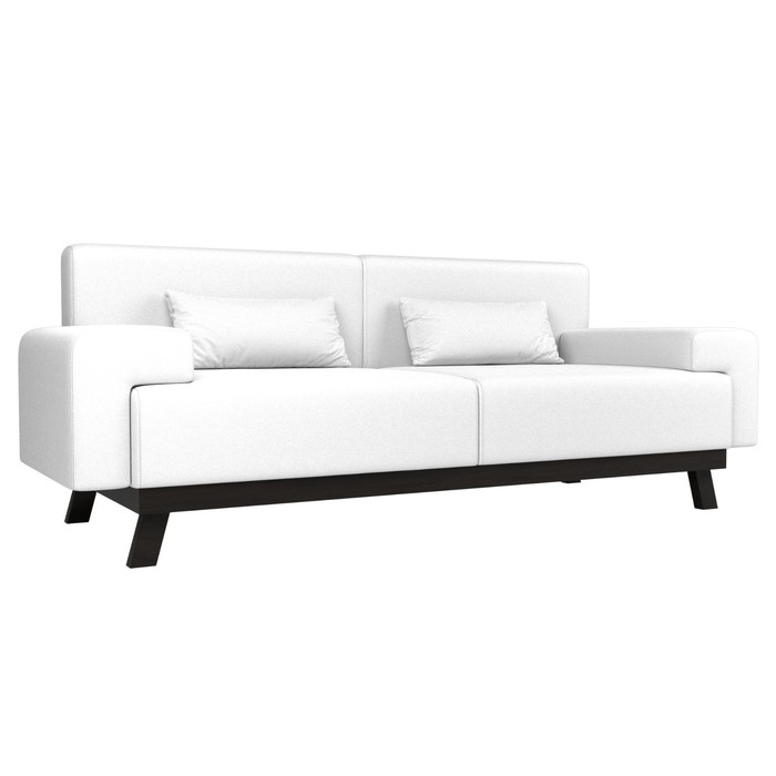 Прямой диван «Мюнхен», экокожа, цвет белый