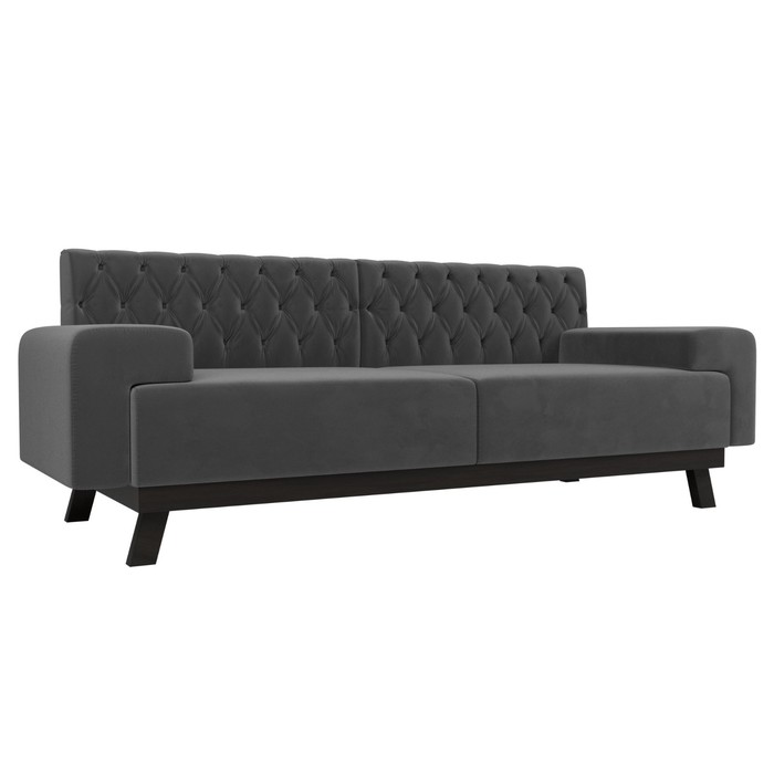 Прямой диван «Мюнхен Люкс», велюр, цвет серый прямой диван мюнхен люкс экокожа цвет белый